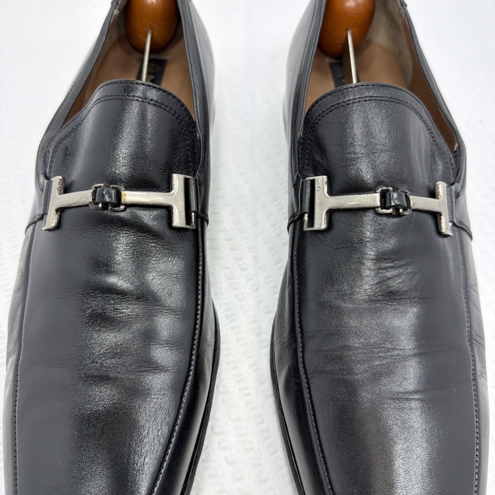 Mezlan Spain Bit Loafers Black Leather Ornament 11.5M 2086 Dress Shoes Luxury - Picture 2 of 16